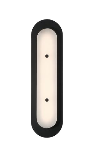 Eurofase Tramore LED Outdoor Wall Sconce – 22" Modern Black Exterior Wall Light for Porch & Patio, Wet-Rated, 1112 Lumens, Dimmable