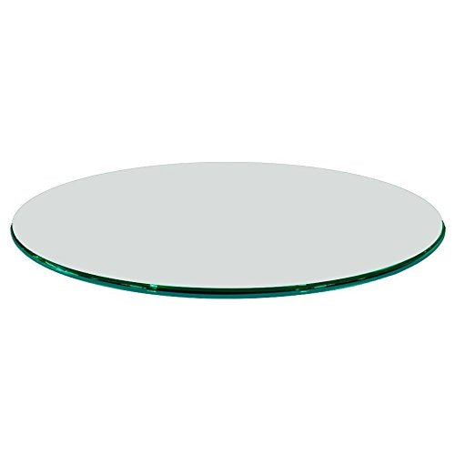 40 Inch Round Tempered Glass Table Top- Ogee Polished Edge -1/2” Thick Round Glass Table Top–Heavy Duty, Dining, Coffee, and Office Tables by Fab Glass and Mirror