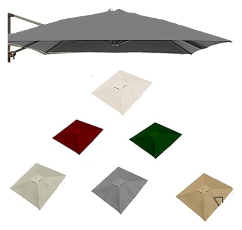 XIYYANUS Garden Umbrella Replacement, For Offset Patio Umbrella 8ribs Outdoor Sunshade(Gris,4x300CM/13x9.8ft)