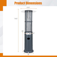 Tangkula Propane Patio Heater with Wheels, Easy Ignition, 34,000 BTU