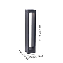 KADELONG IP54 Waterproof Yard Lamps Modern Outdoor Villa Garden Lamps 1, Outside Floor Mount Lawn Lights Landscape Porch Patio External LED Path Lights Black H23.64in,Chandelier Lighting, jq-842