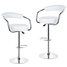 Bar Chair Bar Stools Set of 2 Bar Chair Modern Fashion Round Swivel Chair Pub Bar Stool Furniture Modern Living Room Home Office Kitchen Chair, White Adjustable Bar Stools ( Color : White )