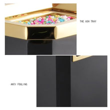 Ashtray Trash Can Stainless Steel Vertical Floor-mounted Ash Column Hotel Lobby Shopping Mall Elevator Entrance Ashtray Square Outdoor Trash Can Standing Ashtray Outdoor for Patio ( Color : D )