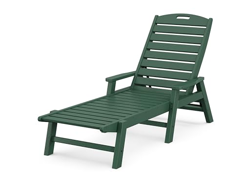 POLYWOOD Nautical Chaise, Green