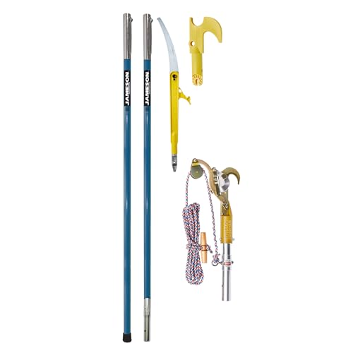 Jameson BL-Series Pro-Climber Kit, 12 ft – Includes Fiberglass Extension Poles, Pulley Pruner, Folding Pole Saw, and Limb Raiser – Lightweight and Durable Tree Trimming Tool Set for Professionals