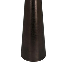 Benjara Plant Stand Accent Table- Bronze Metal- Round Gray Marble Top- 26 Inch