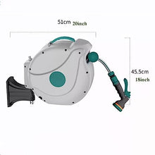 Water Pipe Storage Rack Retractable Garden Hose Reel,1/2 in x 30M/100 ft Wall Mounted Hose Reel, with 8- Function Sprayer Nozzle, Any Length Lock/Slow Return System/Wall Mounted/180°Swivel Bracket Hos