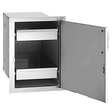 Fire Magic Premium Flush 14-inch Right-hinged Enclosed Cabinet Storage with Drawers with Soft Close - 53820sc-r