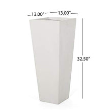 Christopher Knight Home Victor, White Outdoor Modern Large and Medium Cast Stone Planter Set