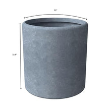 LeisureMod Tundra 5-Piece Fiberstone and MGO Clay Planter Set Aged Concrete