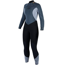 Aqua Lung Women's AquaFlex 7mm Back-Zip Scuba Diving Wet Jumpsuit Black/Gray
