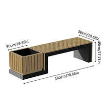 HIHELO Shopping Mall Leisure Chair Outdoor Flower Pot Seat Combination Square Waiting Chair Gazebo Creative Flower Box Public Stool (Color : A)
