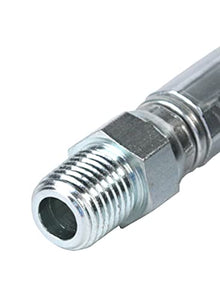 Sewer Jetter Hose & 4 Nozzles 1/4in.x 50ft. 4400 PSI & 4.8 Orifice Stainless Steel DLX Thruster Flusher Degreaser Spinner
