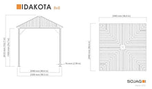 Sojag Outdoor 8' x 8' Dakota Hardtop Gazebo Dark Brown
