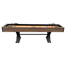 Hathaway Excalibur 9-Ft Shuffleboard Table Rustic Driftwood Finish Black