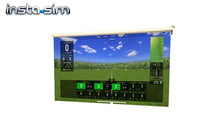 Golf Simulator Guys Electric Retractable Impact Screen 14 feet White