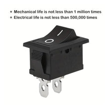 100PCS KCD1 Series 2/3/4 Pin ON-Off Boat Car Rocker Position Power Switches 15mm x 21mm Black Red Green 6A/250V 10A/125V AC(Red Light 3Pin,10000 PCS)