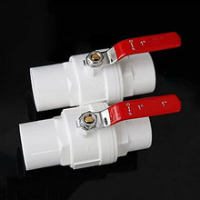 MUSM 1PC Handle PVC Ball Valve - 20-110mm Inner Diameter 2-Way Slip Ends Water Shut Off Flow Controller(125mm)