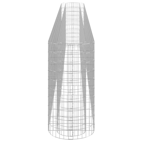 Gabion Raised Bed Galvanized Iron 212.6"x19.7"x39.4" with Self-Watering Ceramic Pot for Indoor/Outdoor Plants White Black Other