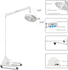 Shogoody 108W LED Shadowless Exam Light Lamp Floor Stand KD-2036L-3 White