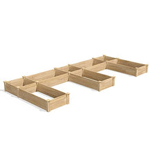 Greenes Fence Premium Cedar Raised Garden Bed, 6' x 14' x 10.5" (3/4" Thick) E-Shaped Bed - Made in USA with North American Cedar