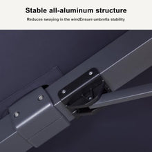 OROTLECT Square Cantilever Umbrella With Base,Navy
