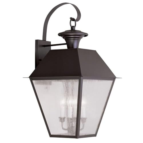 Livex Mansfield 4-Light Outdoor Wall Lantern Bronze