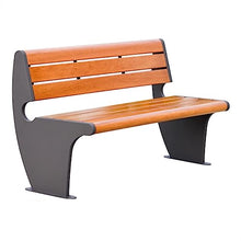 SAeWare Garden Bench Outdoor Park Bench with Backrest, Sturdy Metal Frame and Wood Seats, Modern Outdoor Leisure Chairs for Garden, Park, Courtyard, Backyard Outdoor Bench (One Color 150x60x80CM)
