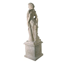 Design Toscano Summer Woman of the Four Seasons Garden Statue with Plinth 87 inch Ancient Ivory