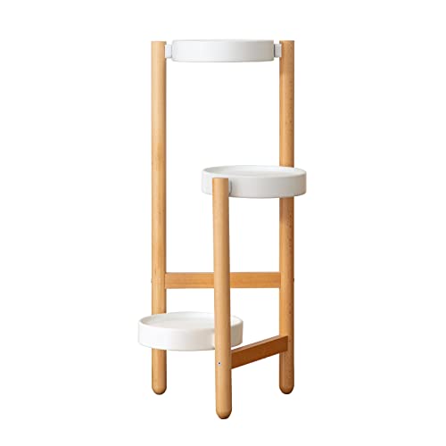 PZHANGZVH Plant Stand Indoor Bedroom Garden Flower Pot Rack Indoor Balcony Living Room Floor Type Plant Shelf Hotel Lobby Cafe Plant Stands (Color : White L) (White L )
