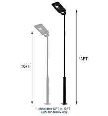 eLEDing Solar Power AI-Smart 3200 Lumens Cree LED Light w/ 13FT Detachable Poles