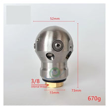 Bolisila 3/8" Rotary Nozzle High Pressure Cleaning 360 Degree Rotary Cleaning Lamp Nozzle Pipe Drain Cleaning Rotating Sewer Jet(3/8 Female 60LPM)