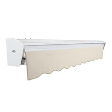 Awntech 18' Destin Right Motor (18' x 10') Retractable Patio Awning, Linen Pin Stripe