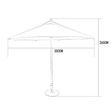 FAFACAI Parasols Wooden Garden Patio Sun Shade Umbrella for Outdoor, Garden, Beach, Pool Sunscreen (? 10ft/300cm)