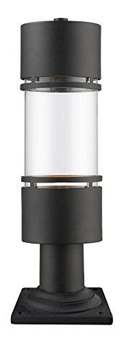 553PHB-533PM-BK-LED Black Luminata 1 Light LED Outdoor Pier Mount Light