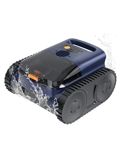 OOTDAY Cordless Pool Vacuum for Inground Pools, Cordless Robotic Cleaner up to 2150 Sq.ft, Wall and Waterline Cleaning Vacuum, Drains Cross, Self-Parking Lasts 180 Mins