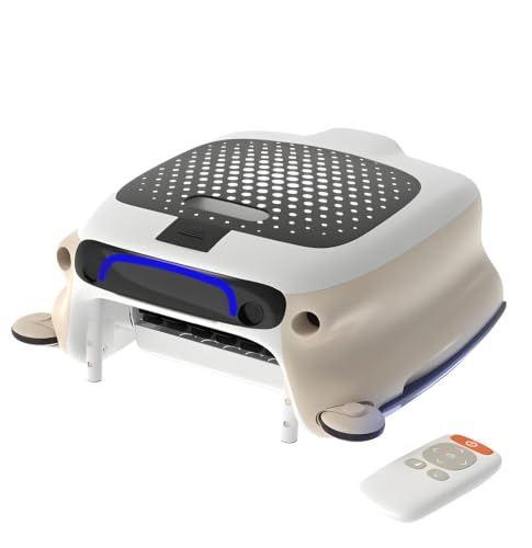 SDdPulse Robotic Pool Cleaner,Robotic Pool Skimmer,Cordless Automatic Skimmer with 10L Capacity and Anti-Stuck Foam,for Indoor and Outdoor Swimming Pools