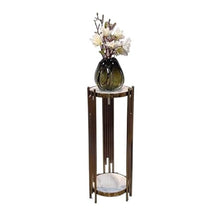 bonsai pot stand Stainless Steels Marble Plant Display Stand(Medium)