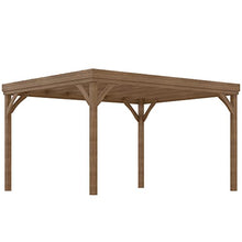 Outsunny 10' x 12' Outdoor Pergola Wood Gazebo Brown