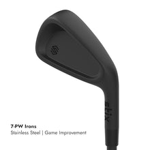 STIX Golf 9 Club Set Right Handed Stiff Flex X-Short Black