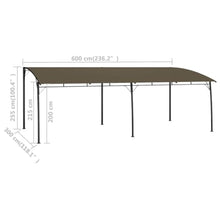 Outdoor Canopy Tent 19.7x9.8x8.4 ft Taupe