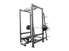 BK BodyKore Commercial Squat Rack & Adjustable Bench 300Lb Olympic Weight Combo Silver Frame