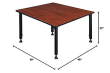 Regency Kee 48" Square Height Adjustable Classroom Table Cherry