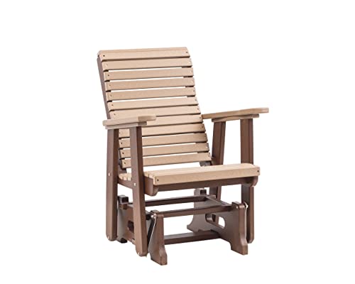 Anchor Bay Amish Crafted Poly Outdoor Glider (Weatherwood on Tudor Brown)