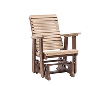 Anchor Bay Amish Crafted Poly Outdoor Glider (Weatherwood on Tudor Brown)