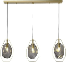 Classic Glass Pendant Light Fixture - 77cm Long Plate Chandelier with