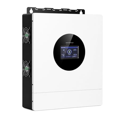 AuraSolar 7000W Hybrid Solar Inverter 48V DC to 120V/240V AC Split Phase, Pure Sine Wave Inverter Built-in MPPT 120A Charge Controller, Power Converter for Home Backup Off Grid Solar System