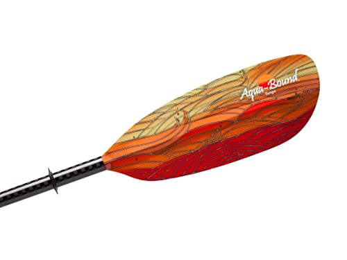 AQUA BOUND Tango Fiberglass Straight Shaft 2-Piece Kayak Paddle Green Tide