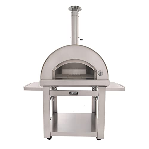 Outdoor Kucht Wood Fired Gas Pizza Oven in Stainless Steel