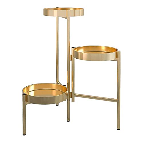OJKJGYTF Plant standPlant Stand Flower Pot Shelf Nordic Indoor Flower Stand Floor Standing Living Room Metal Iron Flower Pot Stand Simple Shelf Multilayer Flower S